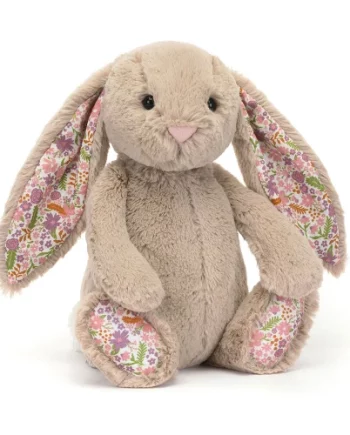 Doudou lapin beige oreilles pétales - Jellycat