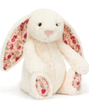 Doudou lapin crème oreilles fleurs - Jellycat