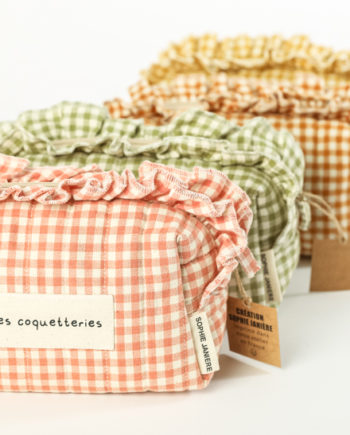 Trousse vichy Charlie froufrou "Mes coquetteries" - Sophie Janière