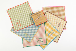 Serviettes de table vichy "bon appétit" - Sophie Janière